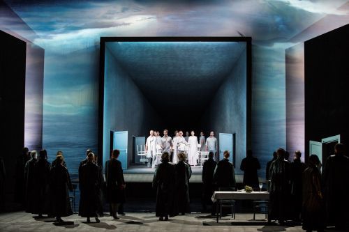 : Entering Elysium: the Gothenburg Opera Chorus and dancers. Photo: Mats Bäcker