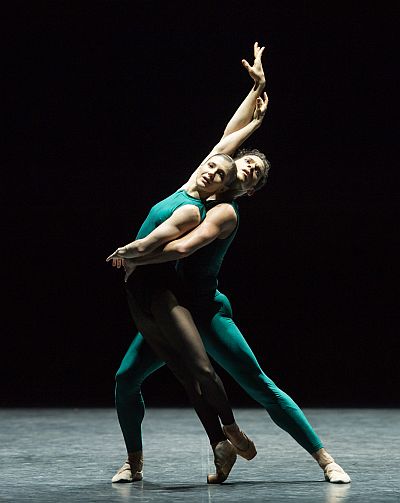 William Forsythe's In the Middle, Somewhat Elevated during English National Ballet's dress rehearsal for their Modern Masters triple bill