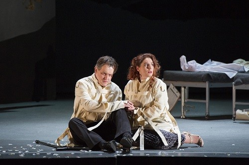 WNO Figaro Gets a Divorce. Mark Stone (Count) and Elizabeth Watts (Countess). Photo credit - Richard Hubert Smith  4742