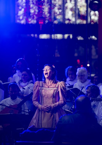 “Ex Cathedra perform Shakespeare Odes at Shakespeare’s church in Stratford-upon-Avon Credit John James / University of Birmingham”