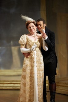  Natalya Romaniw (Tatyana), Roderick Williams (Onegin): credit - Mark Douet.