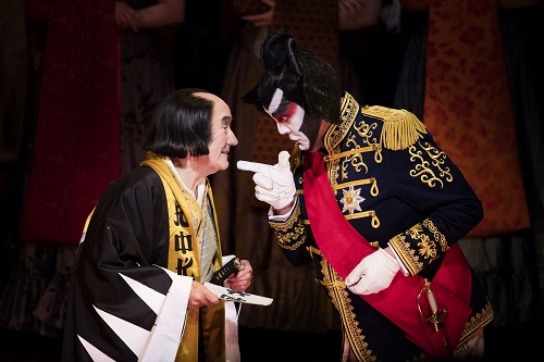 Richard Suart as Ko-Ko and Stephen Richardson as The Mikado. Scottish Opera and D’Oyly Carte 2016. Credit James Glossop (1)