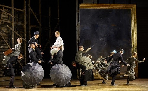 Roderick Williams (Onegin) Oleksiy Palchykov (Lensky): credit - Mark Douet.