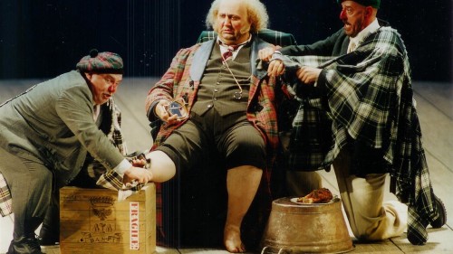 Ambrogio Maestri as Falstaff, Bayerische Staatsdoper, photo Eike Gramss