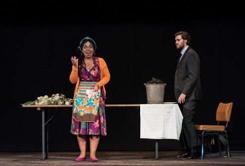 Jette Parker Young Artists summer performance; Royal Opera House; Covent Garden; London, UK; 14 July 2017; Mascagni: L’amico Fritz, Act II (‘Cherry’ Duet) Conductor: David Syrus Suzel: Francesca Chiejina Fritz: Thomas Atkins Photo: © ROH Photographer: CLIVE BARDA